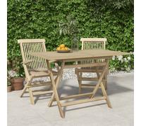 vidaXL Mesa de jardín plegable Madera maciza de teca 120x70x75 cm