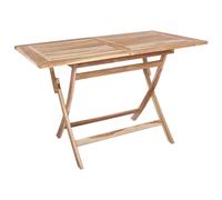 vidaXL Mesa de jardín plegable Natural 120 x 70 x 75,5 cm