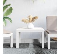 vidaXL Mesa de jardín PP blanco 59x47x40 cm
