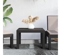 vidaXL Mesa de jardín PP gris antracita 59x47x40 cm