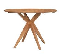 vidaXL Mesa de jardín redonda Madera maciza de acacia Ø110x75 cm para exterior