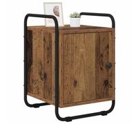 vidaXL Mesa de Noche 2 uds. Madera Envejecida Madera de ingeniería