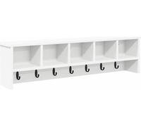 vidaXL Mesa de noche de pared, soporte blanco, 100 x 16 x 26 cm