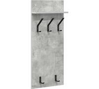 vidaXL Mesa de noche de pared, soporte de pared, hormigón gris