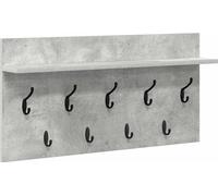 vidaXL Mesa de noche de pared, soporte de pared, hormigón gris
