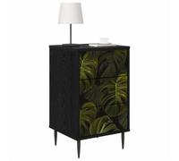 vidaXL Mesa de Noche ELBURG 2 uds. Roble Negro 36 x 33 x 61 cm