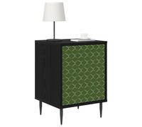 vidaXL Mesa de Noche GELEEN Roble Negro 36 x 33 x 51 cm
