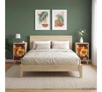 vidaXL Mesa de noche GENNEP 2 uds. Roble Sonoma 36 x 33 x 60 cm