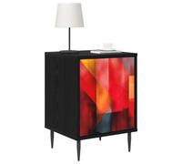 vidaXL Mesa de Noche HEESCH 2 uds. Roble Negro 36 x 33 x 51 cm