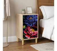 vidaXL Mesita de noche KIEL, roble Sonoma, 36 x 33 x 60 cm, material de madera