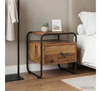 vidaXL Mesa de noche Madera envejecida Madera de ingeniería