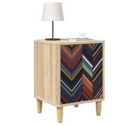 vidaXL Mesa de Noche OMMEN Roble Sonoma 36 x 33 x 50 cm