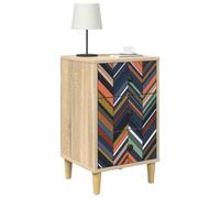 vidaXL Mesa de Noche OMMEN Roble Sonoma 36 x 33 x 60 cm