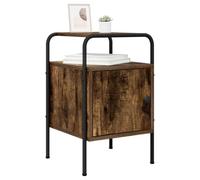 vidaXL Mesa de Noche Roble Ahumado 35 x 36,5 x 56 cm