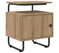 vidaXL Mesa de noche Roble Artisan de madera de ingeniería