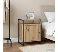 vidaXL Mesa de noche Roble Artisan – Madera de ingeniería