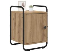 vidaXL Mesa de Noche Roble Artisan Madera de ingeniería