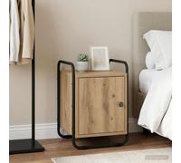 vidaXL Mesa de noche Roble artisan Madera de ingeniería