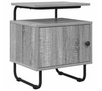 vidaXL Mesa de noche Sonoma gris Madera de ingeniería