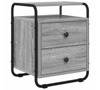 vidaXL Mesa de noche Sonoma gris Madera de ingeniería