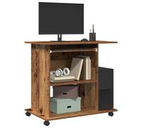 vidaXL Mesa de ordenador madera contrachapada madera vieja 80x50x75 cm