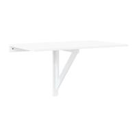 vidaXL Mesa de pared plegable Mueble auxiliar Contrachapada 100x60x56 cm Blanco brillo