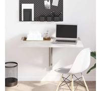 vidaXL Mesa de pared plegable contrachapada gris hormigón 100x60x56 cm