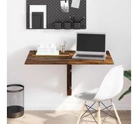 vidaXL Mesa de pared plegable contrachapada roble ahumado 100x60x56 cm