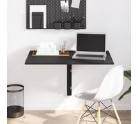 vidaXL Mesa de pared plegable madera contrachapada negra 100x60x56 cm