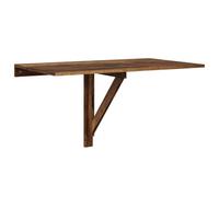 vidaXL Mesa de Pared Plegable Mueble Auxiliar Colgante Escritorio para Estudio Trabajo Portátil Dormitorio Comedor Contrachapada Color Roble Ahumado