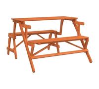 vidaXL Mesa de picnic Bancos 2 en 1 convertible – Madera maciza de abeto