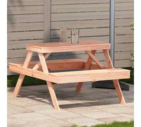 vidaXL Mesa de pícnic madera maciza Douglas 105x134x75 cm