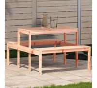vidaXL Mesa de pícnic madera maciza Douglas 110x134x75 cm