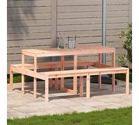 vidaXL Mesa de pícnic madera maciza Douglas 160x134x75 cm