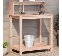 vidaXL Mesa de plantación con estantes madera Douglas 82,5x50x109,5 cm