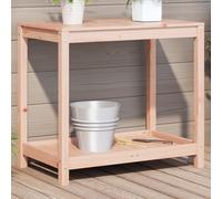 vidaXL Mesa de plantación y estante madera maciza Douglas 82,5x50x75cm