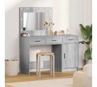vidaXL Mesa de tocador, 2 unidades, gris, 40 x 41 x 75 cm, madera