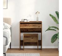vidaXL Mesa de Tocador 2 uds. Madera Vieja 60 x 40 x 75 cm