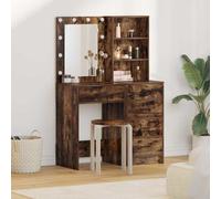 vidaXL Mesa de tocador con cajón 2 pcs Marrón 50 x 41 x 135 cm