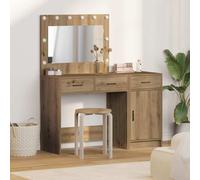 vidaXL Mesa de tocador con cajón 2 pcs Marrón 40 x 41 x 75 cm