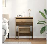 vidaXL Mesa de Tocador 2 uds. Roble artisan 60 x 40 x 75 cm