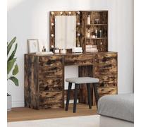 vidaXL Mesa de tocador 3 uds. Marrón 40 x 41 x 135 cm