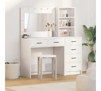 vidaXL Mesa de tocador Blanco 78.5 x 41 x 135 cm Madera contrachapada