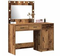 vidaXL Mesa de tocador con cajón 2 pcs Marrón 40 x 41 x 75 cm