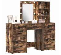 vidaXL Mesa de tocador 3 uds. Marrón 40 x 41 x 135 cm