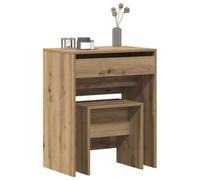 vidaXL Mesa de Tocador con cajón Roble Artisan 60 x 40 x 75 cm, Juego de tocador, Mesa Rectangular, diseño Moderno, Almacenamiento Amplio, Armario Funcional, solución para tu hogar