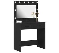 vidaXL Mesa de Tocador con cajón Roble negro 78.5 x 41 x 135 cm