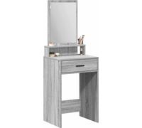 vidaXL Mesa de tocador gris estilo Sonoma, 50 x 41 x 140 cm, fabricada en material de madera