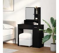 vidaXL Mesa de tocador Roble Negro 86,5 x 35 x 136 cm