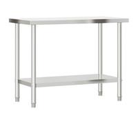 vidaXL Mesa de trabajo de cocina, 110x55x85 cm, acero inoxidable